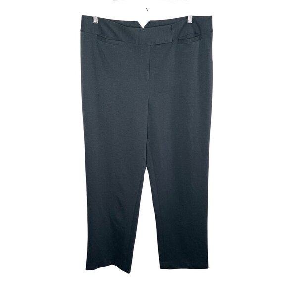 NIC+ZOE Pants - Nic Zoe Charcoal Notched Waist Gray Dress Trousers Size 16